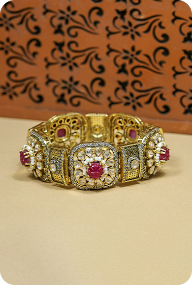 925 Silver Ruby Bracelet Pair - Image 2
