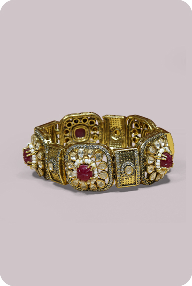 925 Silver Ruby Bracelet Pair - Image 3